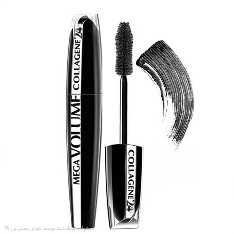 ریمل حجم دهنده ولوم کلاژن 24 ساعته لورال لورال Loreal VOLUME COLLAGENE 24H EXTRA BLACK MASCARA