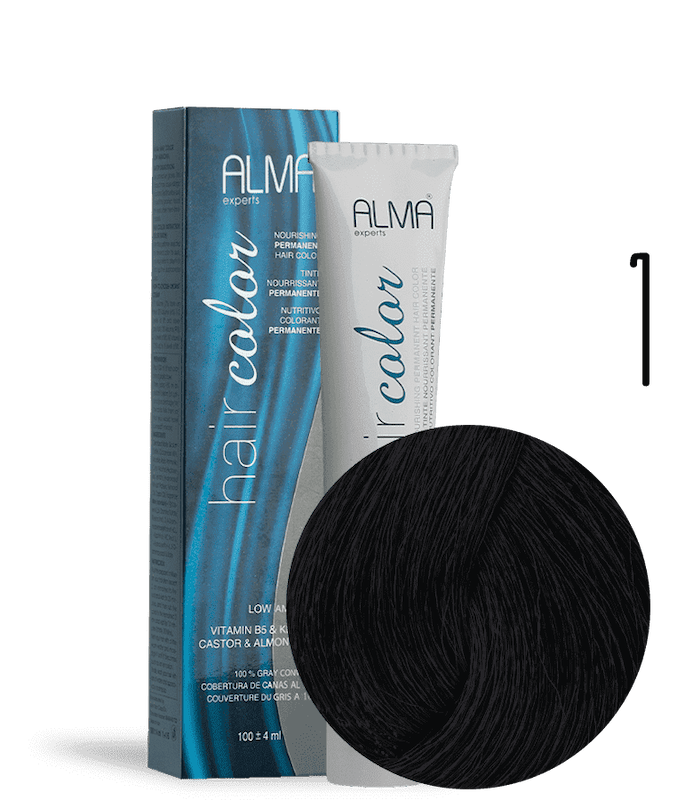 رنگ مو آلما شماره 1 مشکی طبیعی 100میل