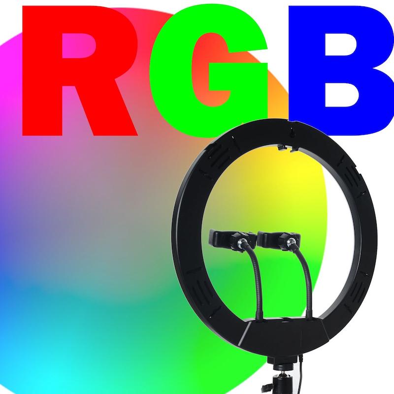 رينگ لايت 13inch برند p-net مدل rgb rg-13 LJJ-33 با پایه دو متری