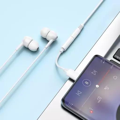 کابل تبدیل تایپ سی به جک 3.5 میلی متری هوکو مدل LS35