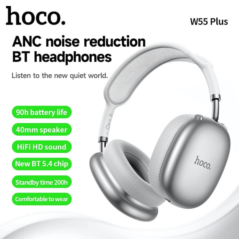 هدفون بلوتوثی با قابلیت اتصال رم و 90h پخش مدل Hoco W55 (نسخه اورجینال وارداتی)