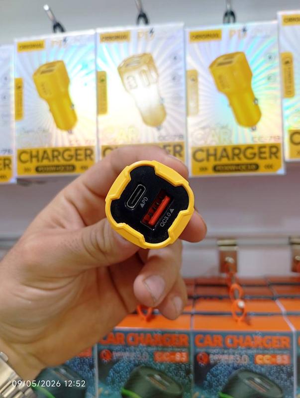 فندکی ماشین CC-78 با پورت PD و USB | شارژ سریع و طراحی شیک