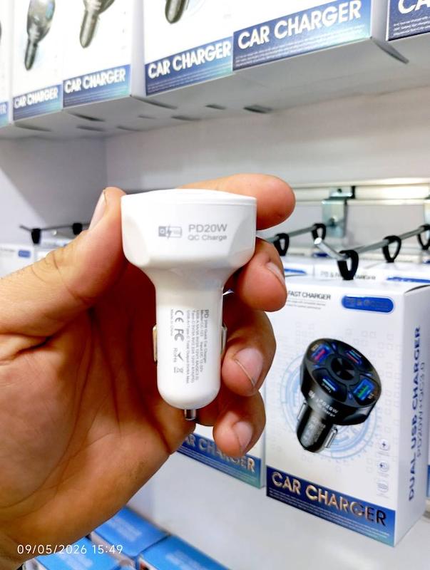 شارژر فندکی ماشین فست شارژ چند پورت با خروجی Type-C PD و USB | کیفیت درجه یک