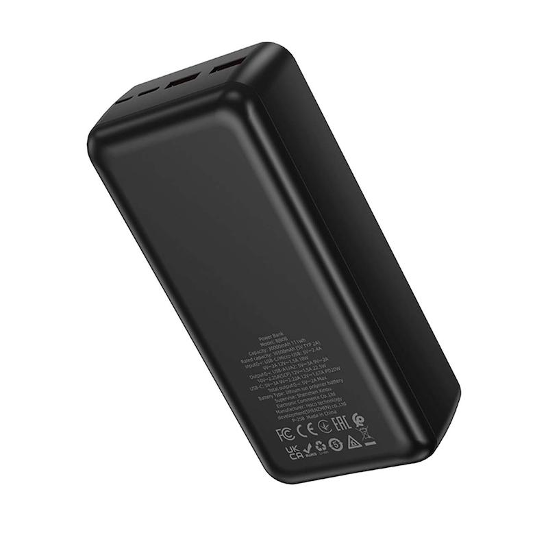 پاوربانک بروفون Borofone BJ80B 30000mAh 22.5W Fast Charging Power Bank Black