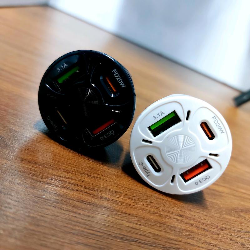 شارژر فندکی ماشین فست شارژ چند پورت با خروجی Type-C PD و USB | کیفیت درجه یک
