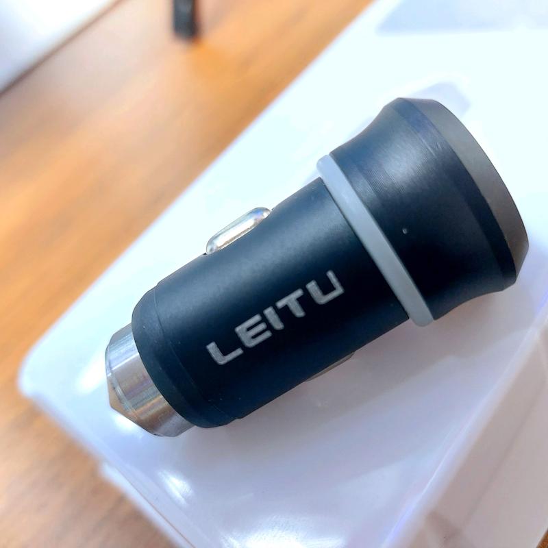 شارژر فندکی LEITU مدل LC-C2 - با دو پورت USB و نور LED