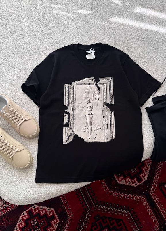 تیشرت پنبه دورو طرح دار