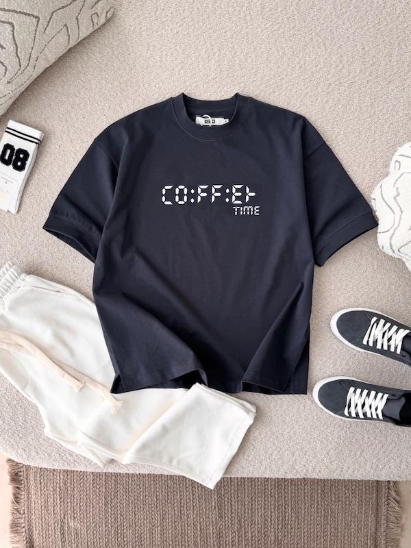 تیشرت ماکان باکسی coffee time