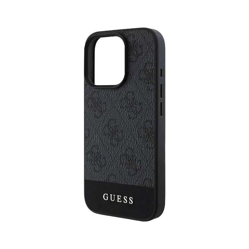 قاب گس مدل مگ سیف‌دار چرم مناسب آیفون ۱۶پرومکس | GUESS MAGSAFE BLACK 16PROMAX