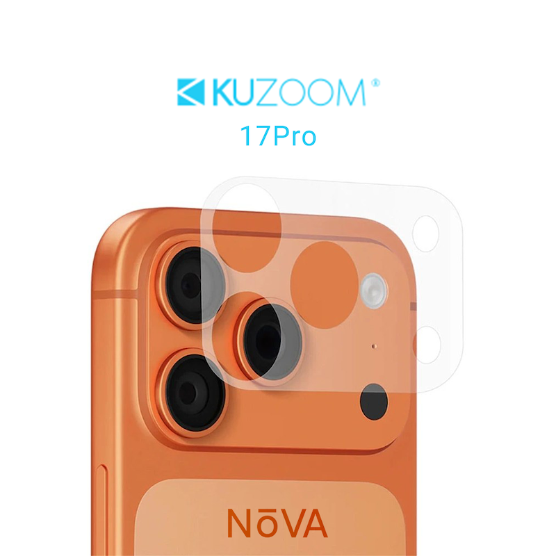 محافظ دور لنز دوربین KUZOOM برای آیفون 17 پرو برند کوزوم اورجینال | KUZOOM Invisible Lens Module Protection Film for iPhone 17 Pro