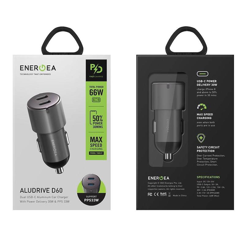 شارژر ۶۶ وات فندکی انرژیا مدل Energea AluDrive D60 