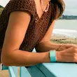 بند سوپرنیت رنگ آبی روشن مدل تاید برای لایف (MG)‌ | Whoop MG Superknit Tide Band
