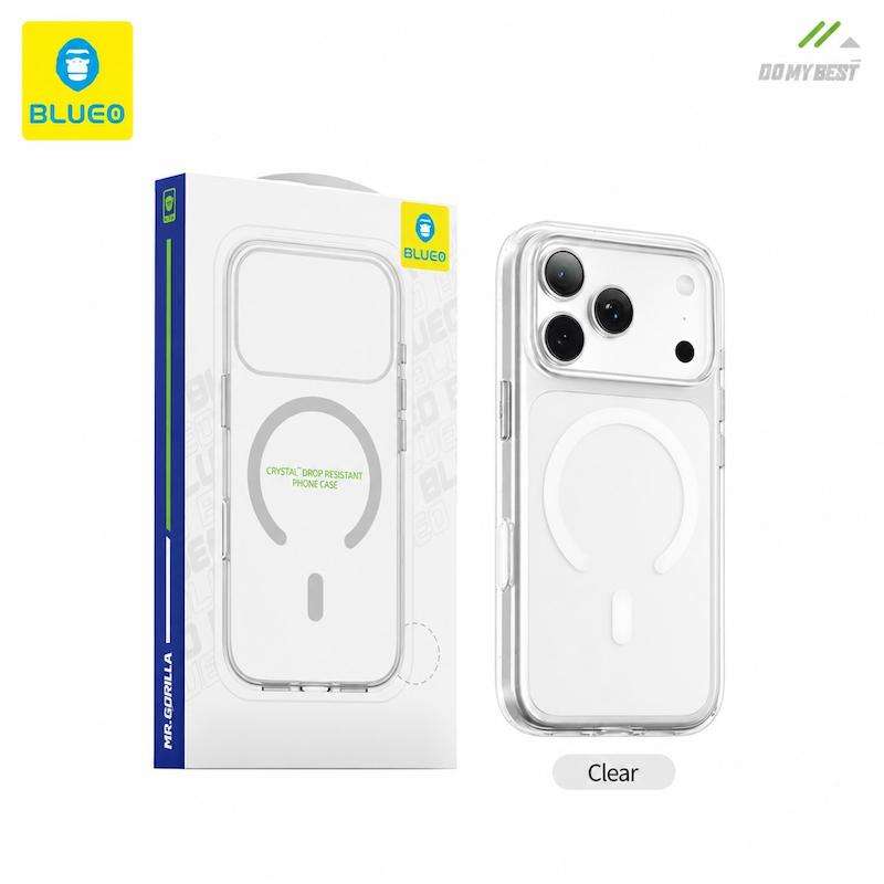 قاب بلو کریستالی شفاف Blueo Crystal Clear Pro Drop Resistant Phone Case Iphone
