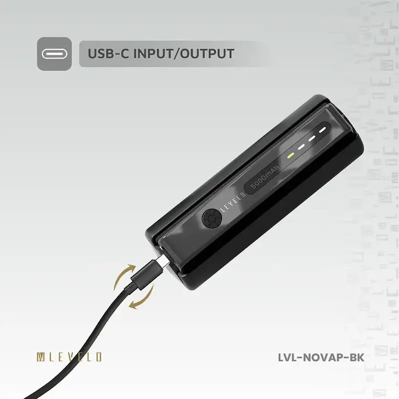 پاوربانک و چراغ قوه لولو نوا پرو ظرفیت ۵هزار میلی آمپر |‌ Levelo Nova Pro 5000mAh Power Bank with Flashlight