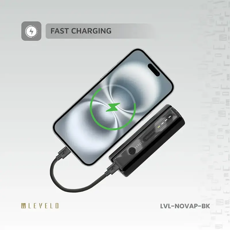 پاوربانک و چراغ قوه لولو نوا پرو ظرفیت ۵هزار میلی آمپر |‌ Levelo Nova Pro 5000mAh Power Bank with Flashlight