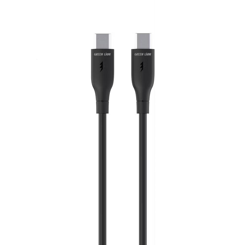 کابل گرین لاین USB-C به USB-C مدل PVC با توان ۶۰ وات (۳۰ سانتی‌متر)