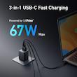 شارژر Anker Prime 67W GaN سه پورت و دوپین سریع و قدرتمند