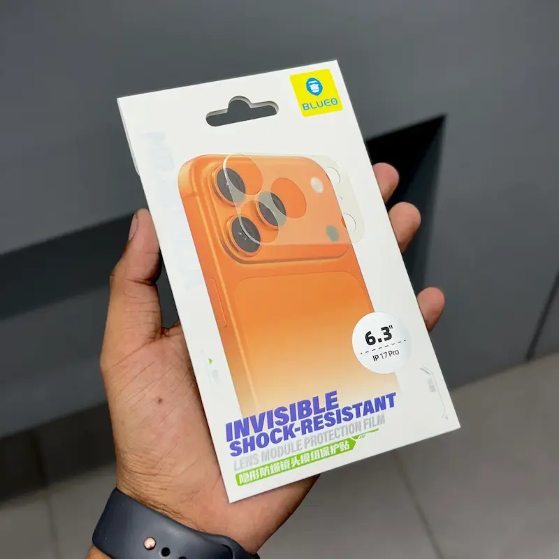 محافظ دور لنز دوربین Blueo برای آیفون 17 پرو برند بلو اورجینال - Blueo Invisible Shock-resistant Lens Module Protection Film for iPhone 17 Pro