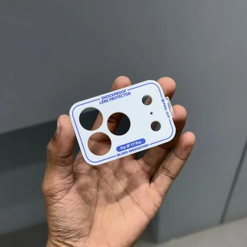 محافظ دور لنز دوربین Blueo برای آیفون 17 پرومکس برند بلو اورجینال - Blueo Invisible Shock-resistant Lens Module Protection Film for iPhone 17 ProMax