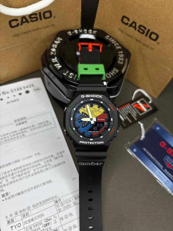 ساعت کاسیو جیشاک مدل Casio GAE-2100RC-1ADR  مشکی کیفیت سوپر مستر کوالیتی