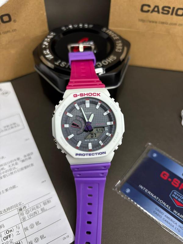 ساعت کاسیو جیشاک مدل Casio GA-2100THB-7AER    سه رنگ کیفیت سوپر مستر کوالیتی