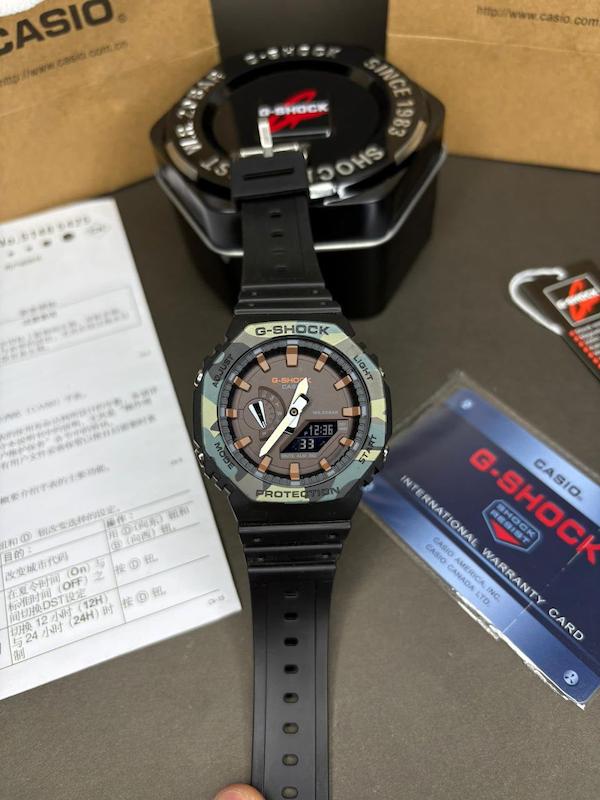 ساعت کاسیو جیشاک مدل Casio G-Shock GA-2100SU-1ADR  مشکی قاب چیریکی کیفیت سوپر مستر کوالیتی