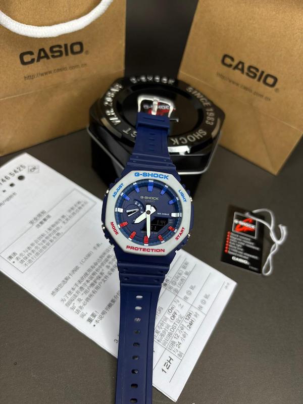 ساعت کاسیو جیشاک مدل CASIO G-SHOCK GA2100 pepsi  پپسی کیفیت سوپر مستر کوالیتی