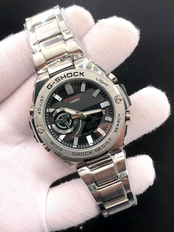 ساعت G-shock فلزی + پک اصلی جیشاک