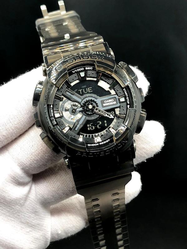 ساعت جیشاک مدل Ga110 بند شیشه ای