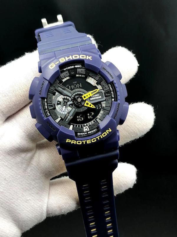 ساعت جیشاک مدل Ga110 بند دو رنگ