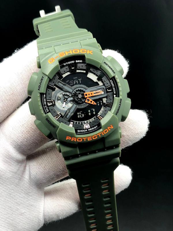 ساعت جیشاک مدل Ga110 بند دو رنگ