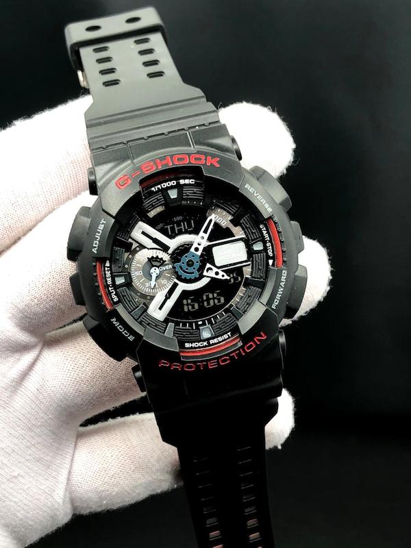 ساعت جیشاک مدل Ga110 بند دو رنگ