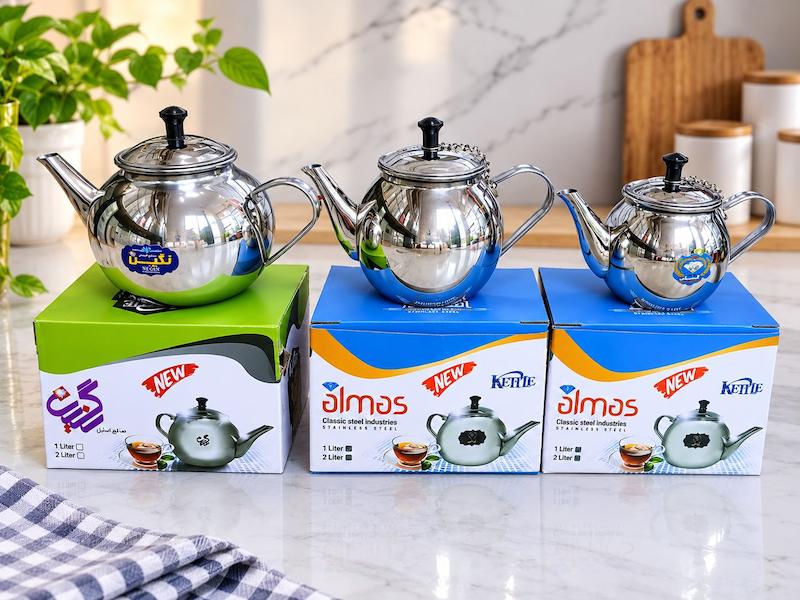 قوری استیل شرکتی  تک جعبه 
