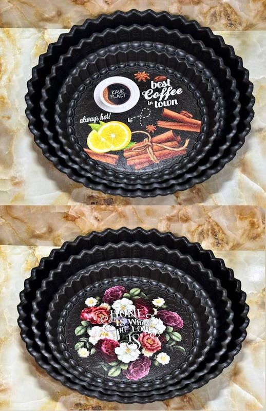 ۳۳۳سرویس سینی مشکی ۳ تایی 90  هزار