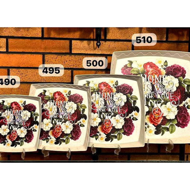 سینی مربع ۴ سایز الوان قیمت از 20 هزار