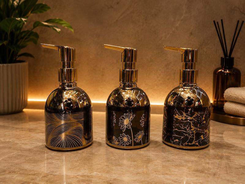 جا مایع   طرح دار بدنه محصول  بلور pvd رنگ ثابت