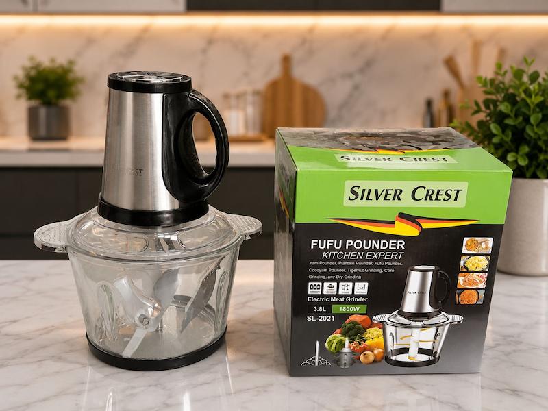 خردکن silver crest کاسه  پیرکس ✅️ موتور ۳ حالته 