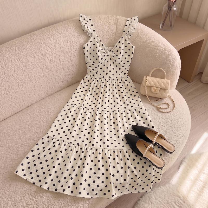 پیراهن حلقه ای جلو پاپیونی