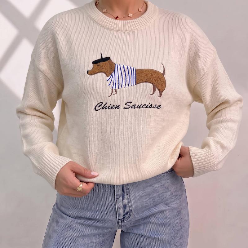 بافت موهر طرح Chien Saucisse