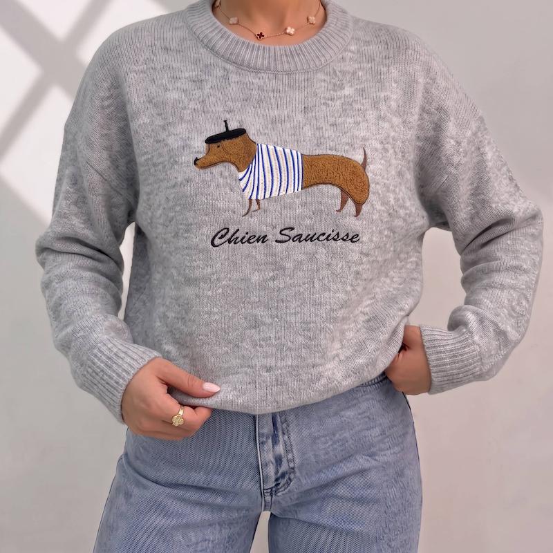 بافت موهر طرح Chien Saucisse