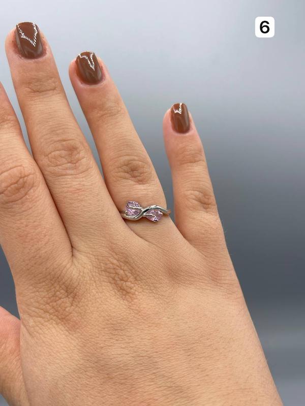 انگشتر جواهری زنانه پینترستی صورتی