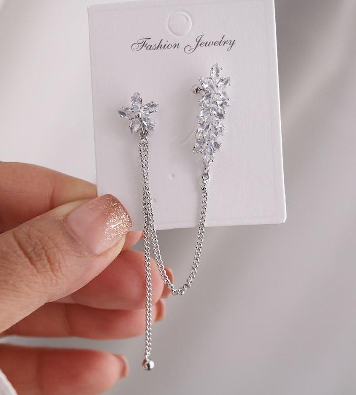 گوشواره ایرکاف زنانه مجلسی نگین دار گل