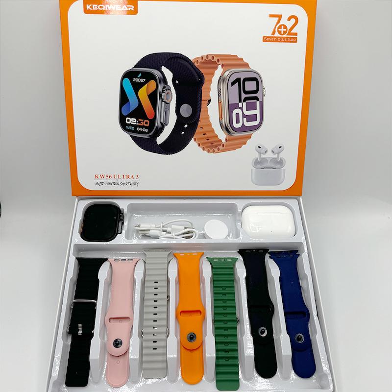 ساعت هوشمند KW56 Ultra3 هفت بند همراه با ایرپاد