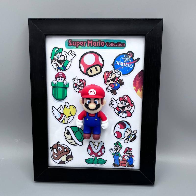 تابلو شیشه ای سه بعدی فیگور ماریو 20 در 15