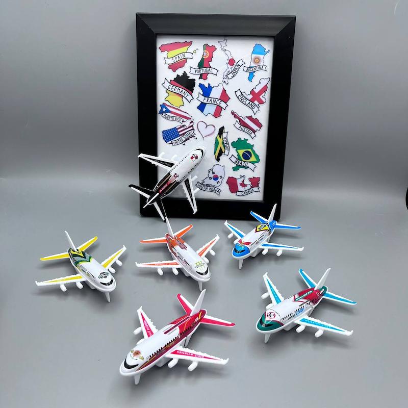 تابلو شیشه ای سه بعدی ماکت هواپیما 20 در 15