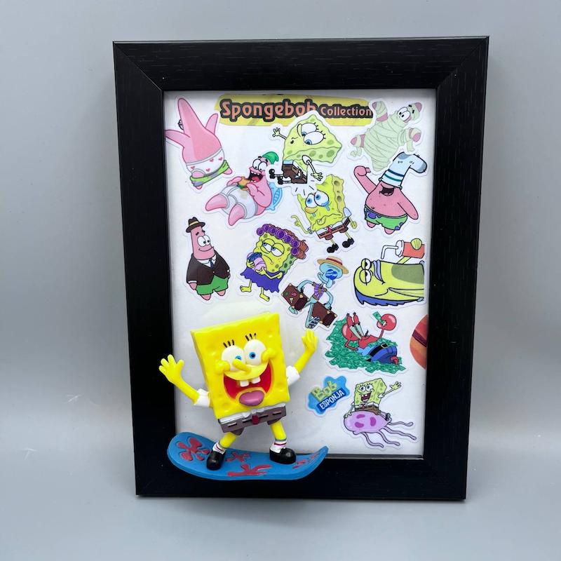 تابلو شیشه ای سه بعدی فیگور باب اسفنجی 20 در 15