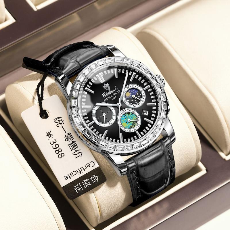 ساعت مردانه بین باند بند چرمی VIP اوجینال