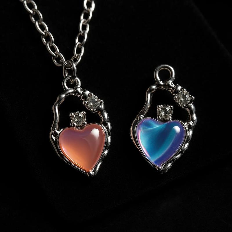 گردنبند زنانه پینترسی طرح قلب همراه با زنجیر