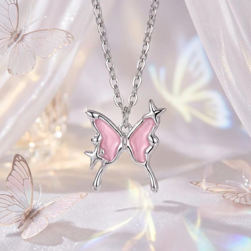 گردنبند پروانه و ستاره پینترستی