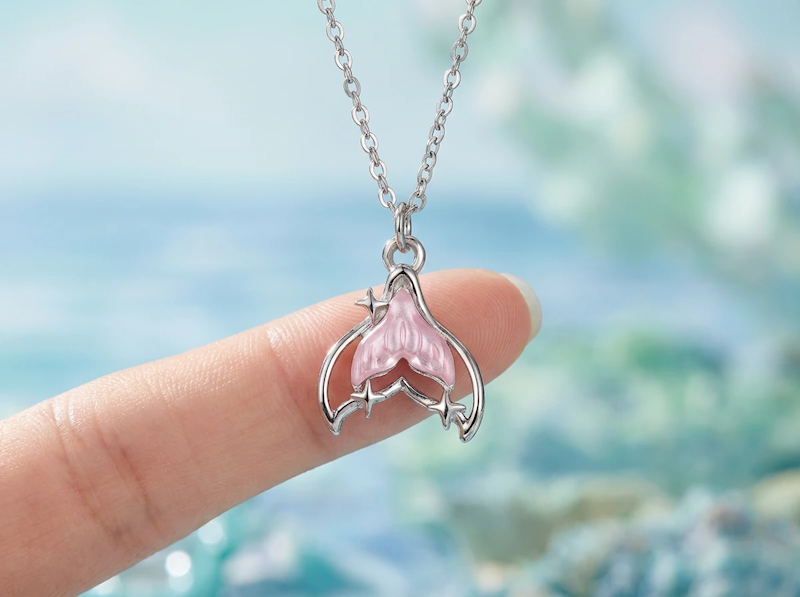 گردنبند زنانه دخترانه دم وال نگین سورارسکی